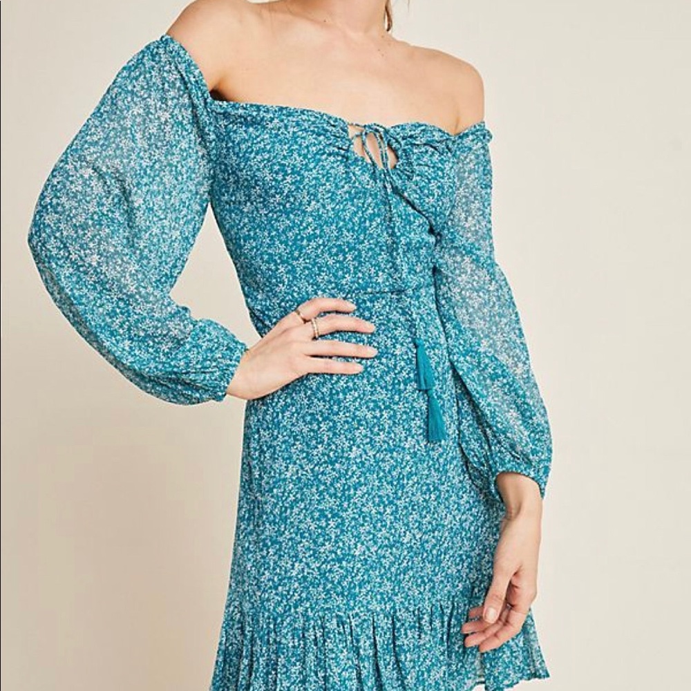 Ranna gill anthropologie smocked dress